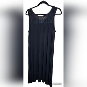 Beautiful Lace Detail Sleeveless Dress, sz Lg, NWOT